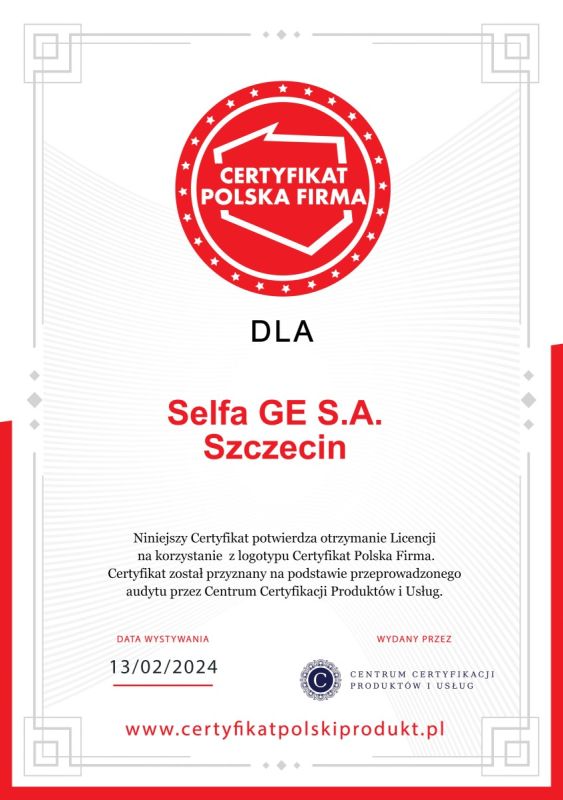 Certyfikat Polska Firma 