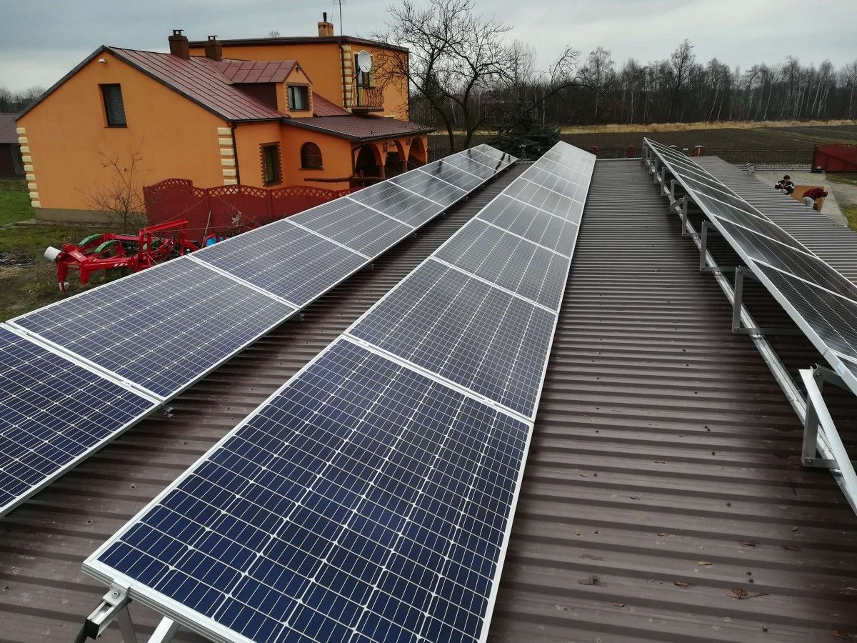 Moc instalacji: 9,92 kWp, Lokalizacja: Goszczanów (woj. wielkopolskie), Realizacja: Brewa