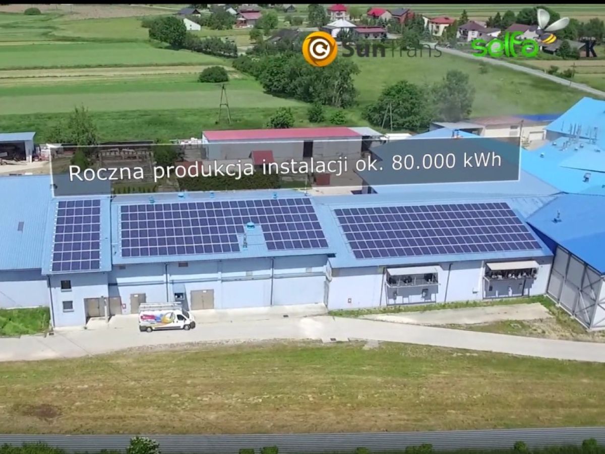 Moc instalacji: 80,0 kWp, Lokalizacja: Szczurowa (woj. małopolskie), Realizacja: Suntrans Przeworsk